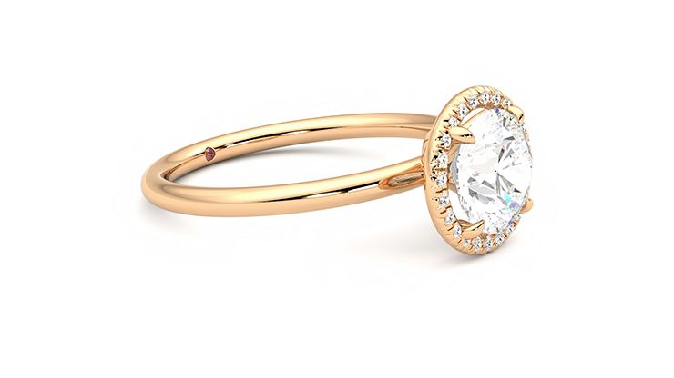 Taylor & Hart Dove Round Engagement Ring 360 degree image 7