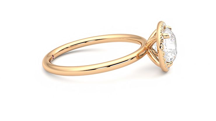 Taylor & Hart Dove Round Engagement Ring 360 degree image 9
