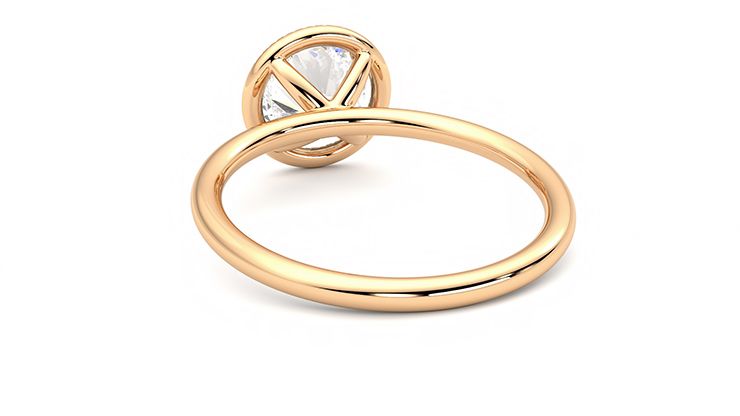 Taylor & Hart Dove Round Engagement Ring 360 degree image 16