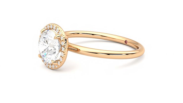 Taylor & Hart Dove Round Engagement Ring 360 degree image 23