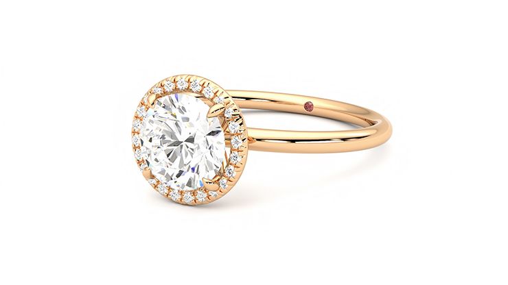 Taylor & Hart Dove Round Engagement Ring 360 degree image 25