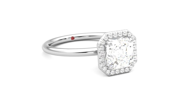 Taylor & Hart Dove Asscher Engagement Ring 360 degree image 5