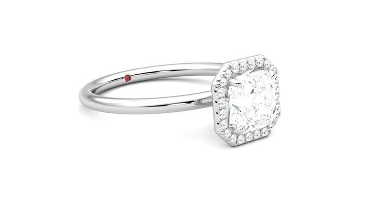Taylor & Hart Dove Asscher Engagement Ring 360 degree image 6
