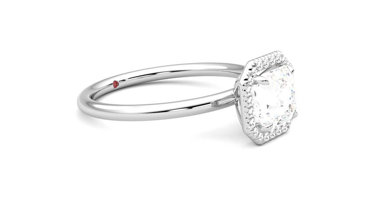 Taylor & Hart Dove Asscher Engagement Ring 360 degree image 7