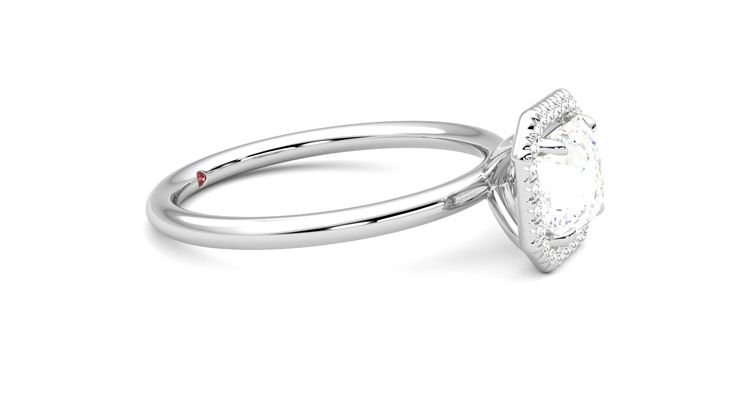 Taylor & Hart Dove Asscher Engagement Ring 360 degree image 8