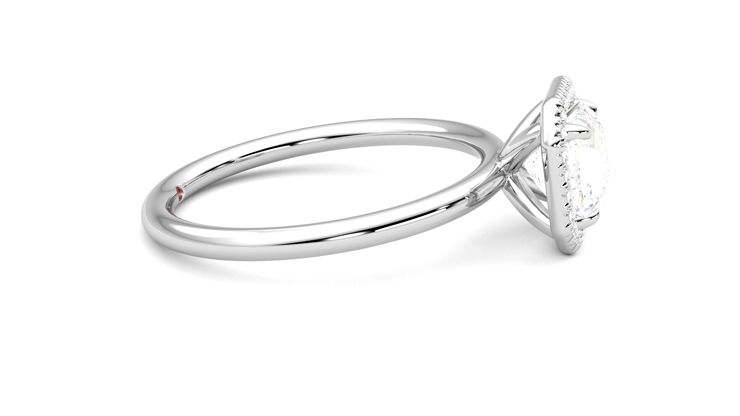 Taylor & Hart Dove Asscher Engagement Ring 360 degree image 9