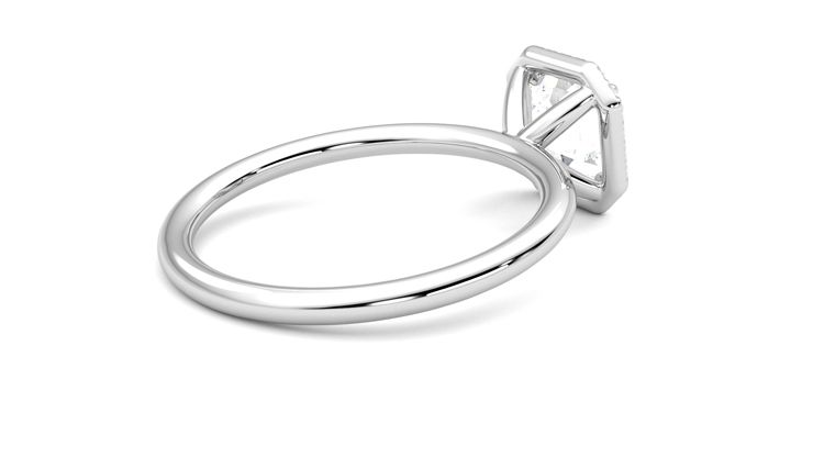 Taylor & Hart Dove Asscher Engagement Ring 360 degree image 12