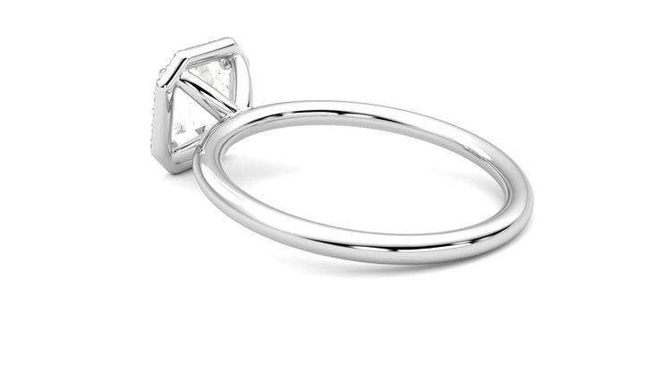 Taylor & Hart Dove Asscher Engagement Ring 360 degree image 18