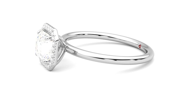 Taylor & Hart Dove Asscher Engagement Ring 360 degree image 22