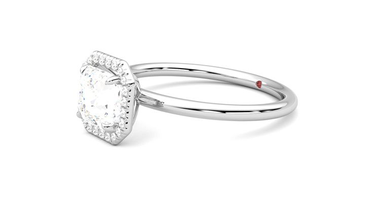 Taylor & Hart Dove Asscher Engagement Ring 360 degree image 23