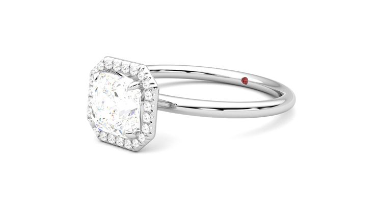 Taylor & Hart Dove Asscher Engagement Ring 360 degree image 24