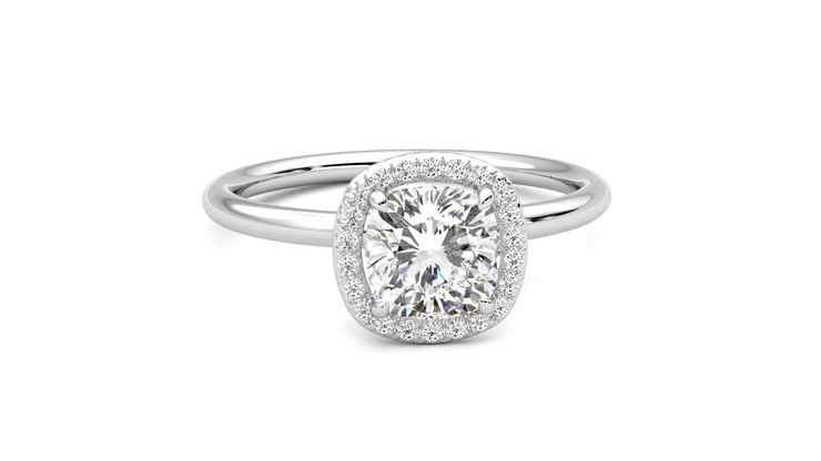 Taylor & Hart Dove Cushion Engagement Ring 360 degree image 2
