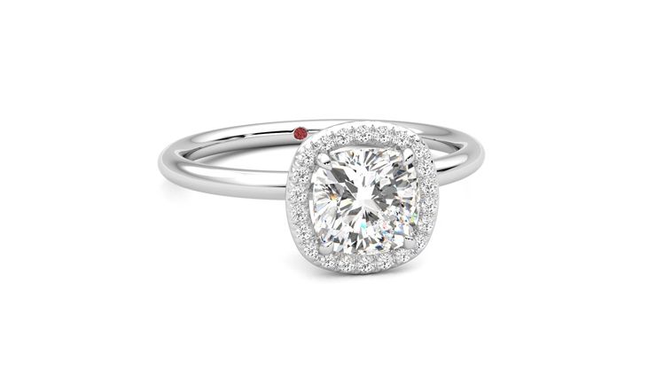 Taylor & Hart Dove Cushion Engagement Ring 360 degree image 3