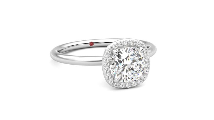 Taylor & Hart Dove Cushion Engagement Ring 360 degree image 4