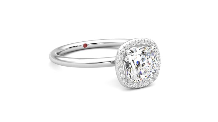 Taylor & Hart Dove Cushion Engagement Ring 360 degree image 5