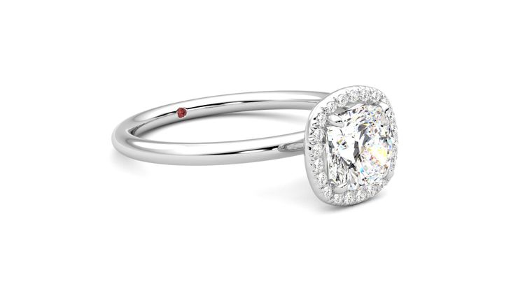 Taylor & Hart Dove Cushion Engagement Ring 360 degree image 6