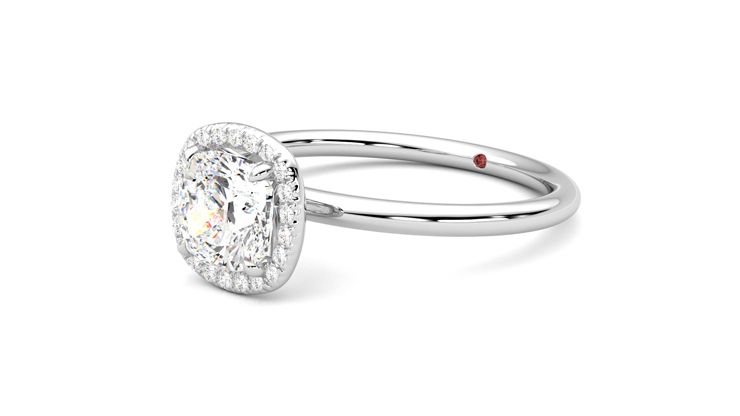Taylor & Hart Dove Cushion Engagement Ring 360 degree image 24