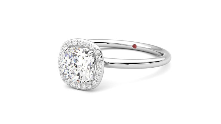 Taylor & Hart Dove Cushion Engagement Ring 360 degree image 25