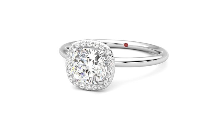 Taylor & Hart Dove Cushion Engagement Ring 360 degree image 26