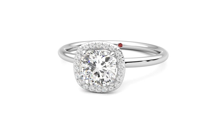 Taylor & Hart Dove Cushion Engagement Ring 360 degree image 27
