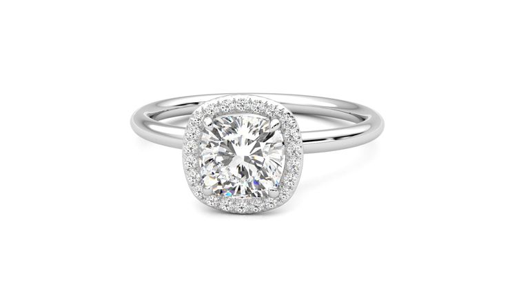 Taylor & Hart Dove Cushion Engagement Ring 360 degree image 28