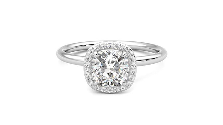Taylor & Hart Dove Cushion Engagement Ring 360 degree image 29