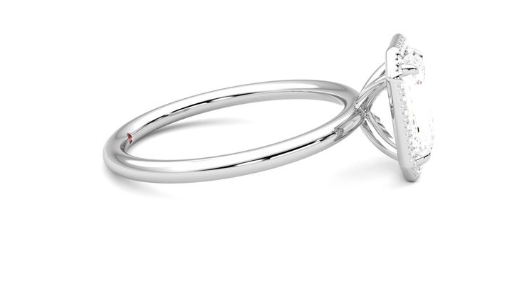 Taylor & Hart Dove Emerald Engagement Ring 360 degree image 9