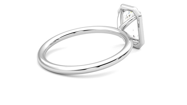 Taylor & Hart Dove Emerald Engagement Ring 360 degree image 12