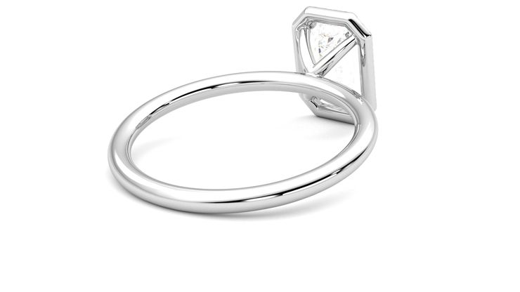Taylor & Hart Dove Emerald Engagement Ring 360 degree image 13