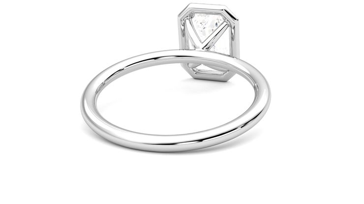 Taylor & Hart Dove Emerald Engagement Ring 360 degree image 14