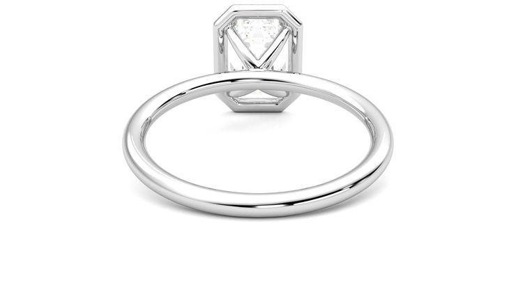Taylor & Hart Dove Emerald Engagement Ring 360 degree image 15