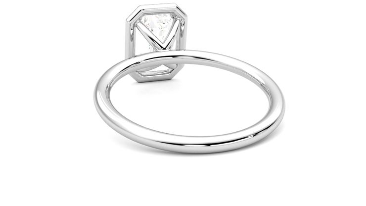 Taylor & Hart Dove Emerald Engagement Ring 360 degree image 16