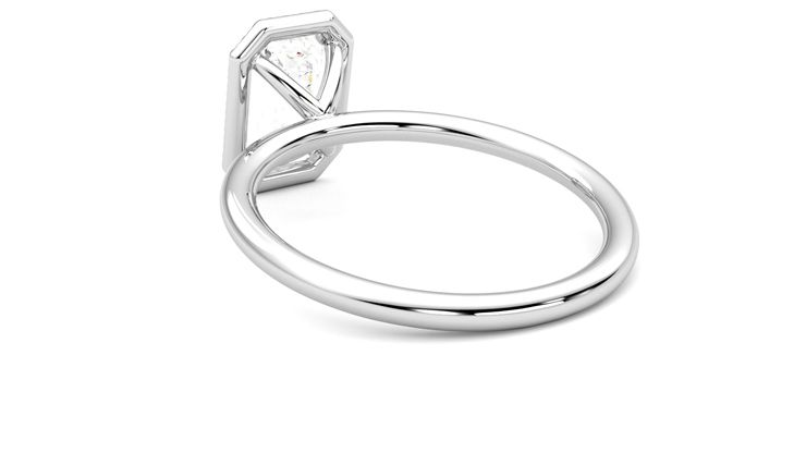 Taylor & Hart Dove Emerald Engagement Ring 360 degree image 17