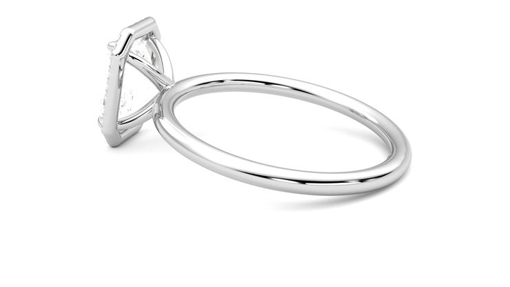 Taylor & Hart Dove Emerald Engagement Ring 360 degree image 19