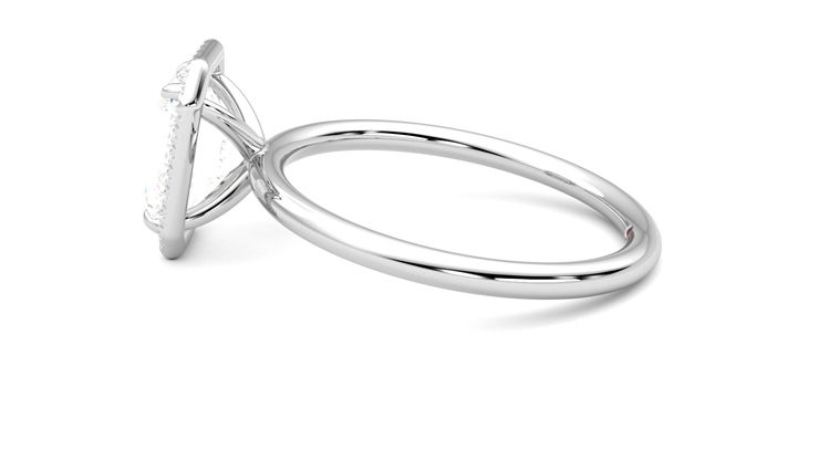 Taylor & Hart Dove Emerald Engagement Ring 360 degree image 20