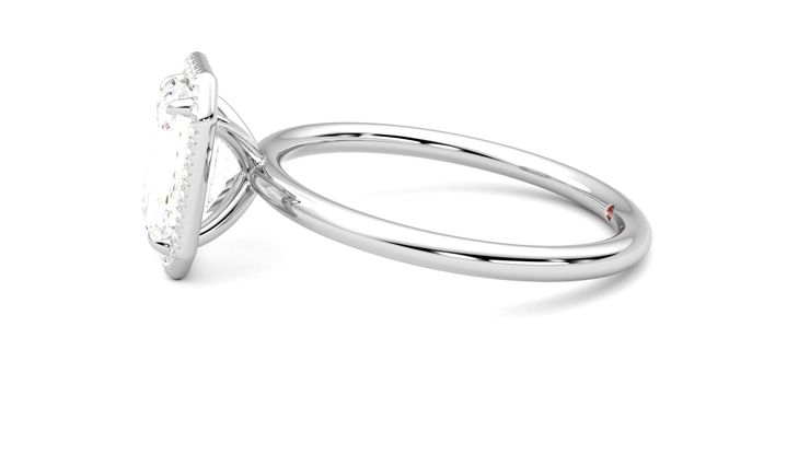 Taylor & Hart Dove Emerald Engagement Ring 360 degree image 21