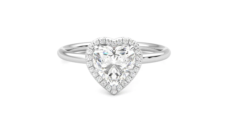 Taylor & Hart Dove Heart Engagement Ring 360 detail 01