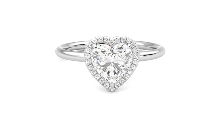Taylor & Hart Dove Heart Engagement Ring 360 degree image 1