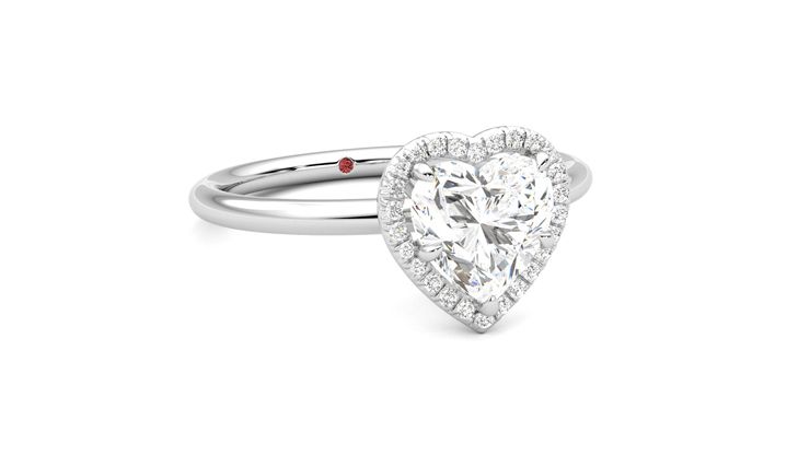 Taylor & Hart Dove Heart Engagement Ring 360 degree image 4