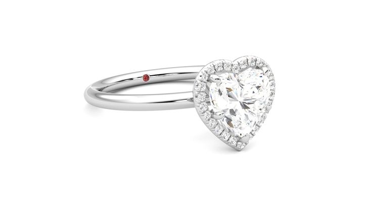 Taylor & Hart Dove Heart Engagement Ring 360 degree image 5