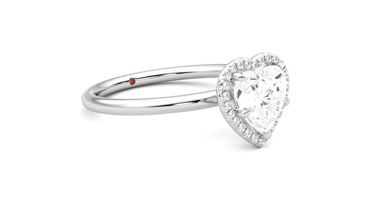 Taylor & Hart Dove Heart Engagement Ring 360 degree image 6
