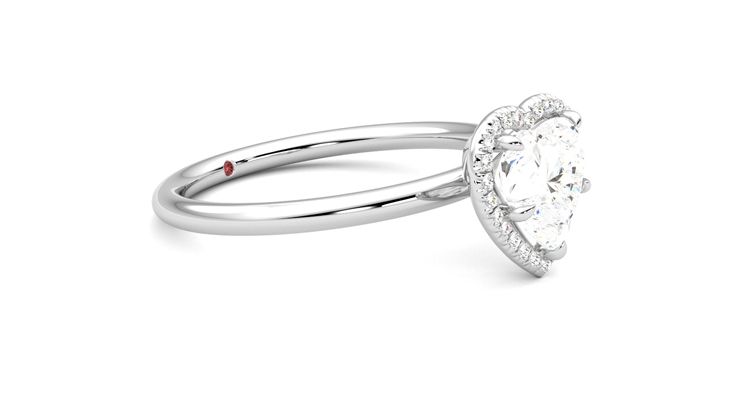 Taylor & Hart Dove Heart Engagement Ring 360 degree image 7