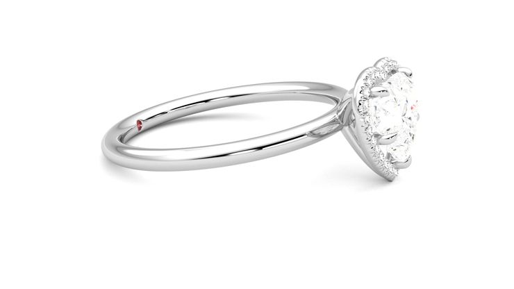 Taylor & Hart Dove Heart Engagement Ring 360 degree image 8