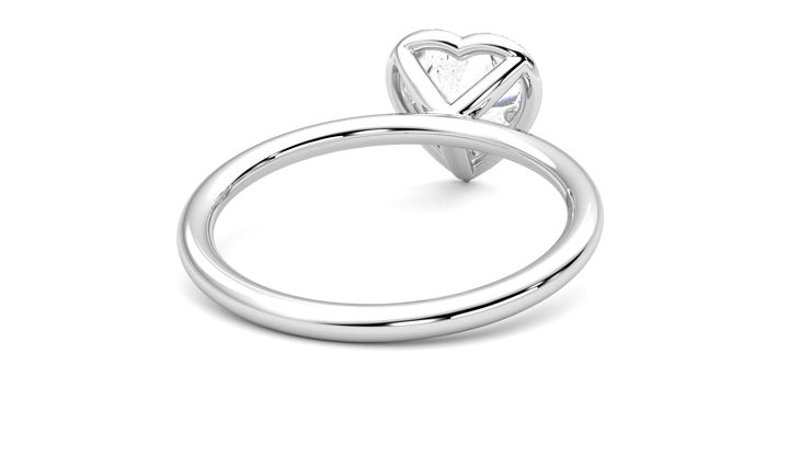 Taylor & Hart Dove Heart Engagement Ring 360 degree image 14