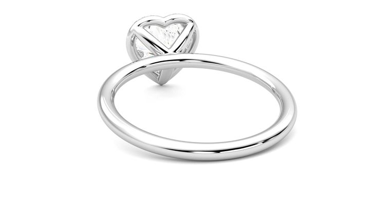 Taylor & Hart Dove Heart Engagement Ring 360 degree image 16