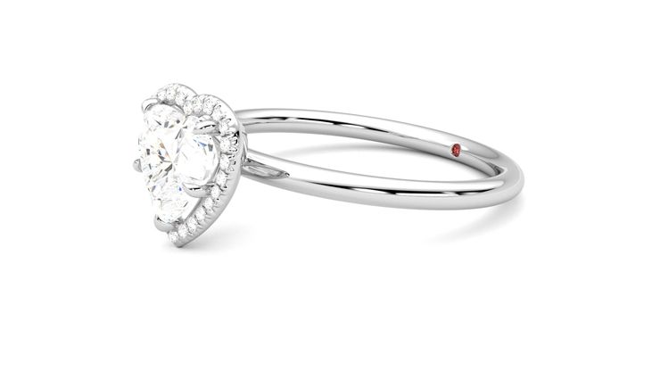 Taylor & Hart Dove Heart Engagement Ring 360 degree image 23