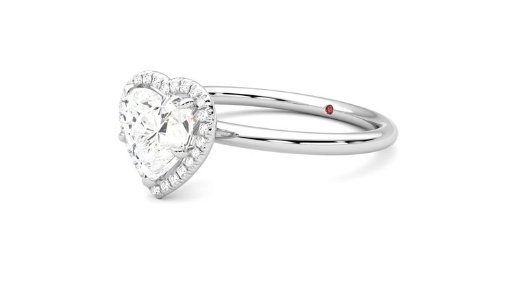 Taylor & Hart Dove Heart Engagement Ring 360 degree image 24