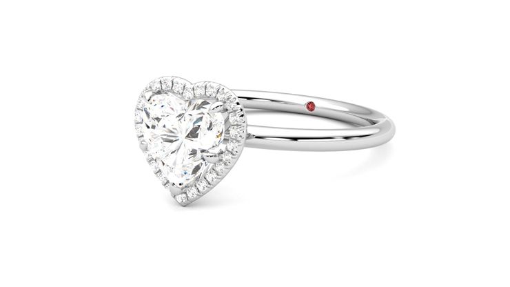 Taylor & Hart Dove Heart Engagement Ring 360 degree image 25