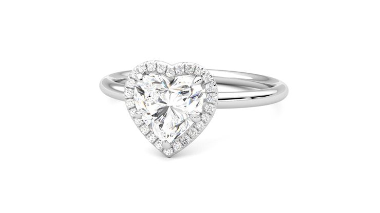 Taylor & Hart Dove Heart Engagement Ring 360 degree image 27