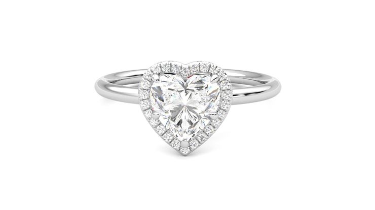 Taylor & Hart Dove Heart Engagement Ring 360 degree image 29